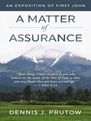 cover image of A Matter of Assurance